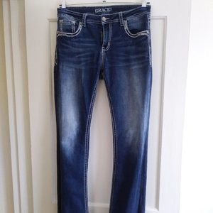 EUC* Grace in LA Embellished Jeans SZ 30